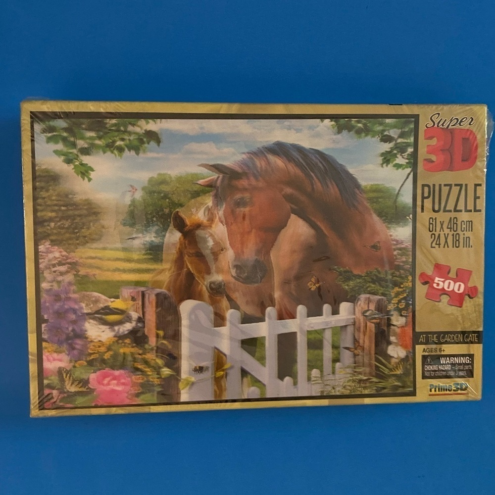 PUZZLE SUPER 3D PUZZLE “AT THE GARDEN GATE”HOWARD ROBINSON 500 PCS